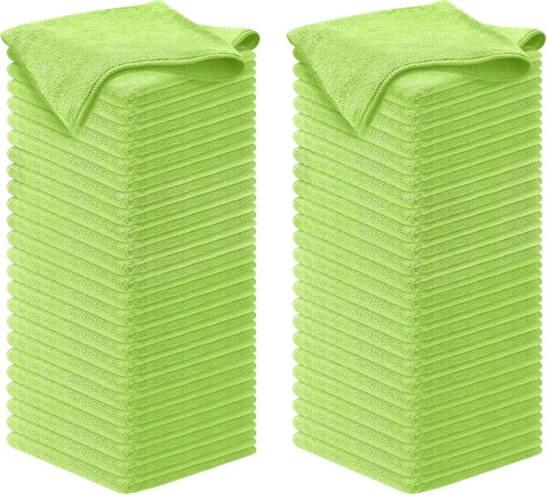 USANOOKS Microfiber Cleaning Cloth Grey - 12 Pcs (12.5"x12.5") - High Performance - 1200 Washes, Ultra Absorbent Microfiber Towel Weave Grime & Liquid for Streak-Free Mirror Shine - Car Washing Cloth - Image 61