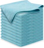 USANOOKS Microfiber Cleaning Cloth Grey - 12 Pcs (12.5"x12.5") - High Performance - 1200 Washes, Ultra Absorbent Microfiber Towel Weave Grime & Liquid for Streak-Free Mirror Shine - Car Washing Cloth
