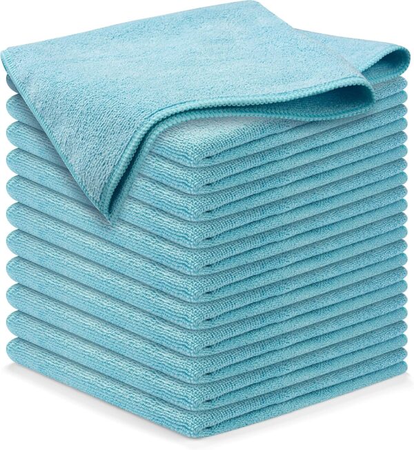 USANOOKS Microfiber Cleaning Cloth Grey - 12 Pcs (12.5"x12.5") - High Performance - 1200 Washes, Ultra Absorbent Microfiber Towel Weave Grime & Liquid for Streak-Free Mirror Shine - Car Washing Cloth - Image 1