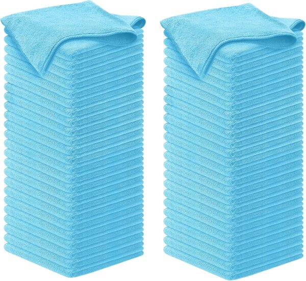USANOOKS Microfiber Cleaning Cloth Grey - 12 Pcs (12.5"x12.5") - High Performance - 1200 Washes, Ultra Absorbent Microfiber Towel Weave Grime & Liquid for Streak-Free Mirror Shine - Car Washing Cloth - Image 94