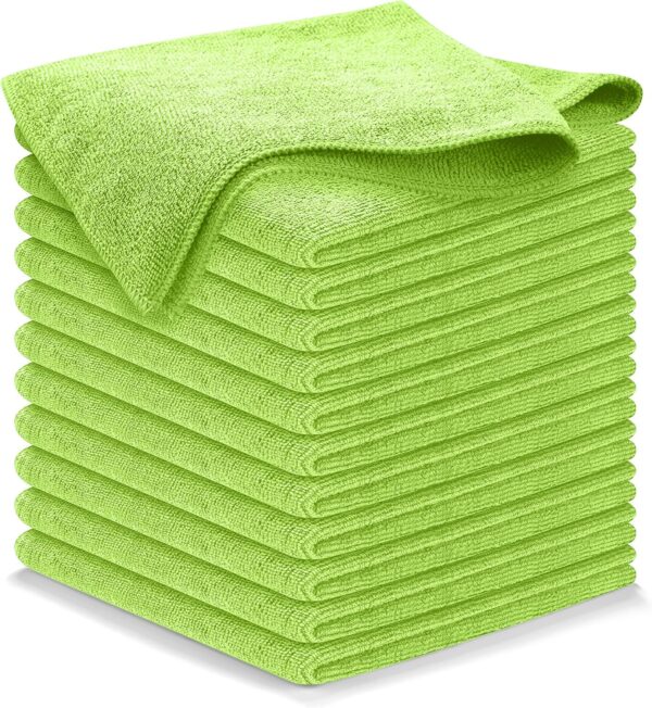 USANOOKS Microfiber Cleaning Cloth Grey - 12 Pcs (12.5"x12.5") - High Performance - 1200 Washes, Ultra Absorbent Microfiber Towel Weave Grime & Liquid for Streak-Free Mirror Shine - Car Washing Cloth - Image 97