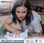 USANOOKS Microfiber Cleaning Cloth Grey - 12 Pcs (12.5"x12.5") - High Performance - 1200 Washes, Ultra Absorbent Microfiber Towel Weave Grime & Liquid for Streak-Free Mirror Shine - Car Washing Cloth - Image 76