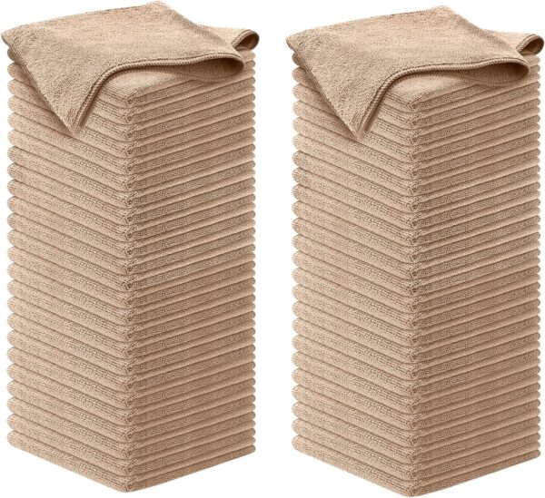USANOOKS Microfiber Cleaning Cloth Grey - 12 Pcs (12.5"x12.5") - High Performance - 1200 Washes, Ultra Absorbent Microfiber Towel Weave Grime & Liquid for Streak-Free Mirror Shine - Car Washing Cloth - Image 62