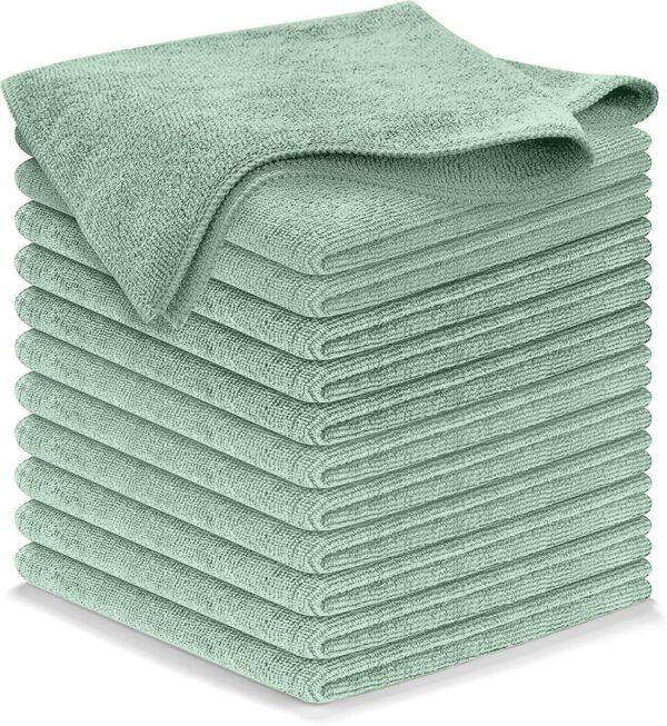 USANOOKS Microfiber Cleaning Cloth Grey - 12 Pcs (12.5"x12.5") - High Performance - 1200 Washes, Ultra Absorbent Microfiber Towel Weave Grime & Liquid for Streak-Free Mirror Shine - Car Washing Cloth - Image 103