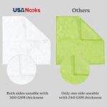 USANOOKS Microfiber Cleaning Cloth Grey - 12 Pcs (12.5"x12.5") - High Performance - 1200 Washes, Ultra Absorbent Microfiber Towel Weave Grime & Liquid for Streak-Free Mirror Shine - Car Washing Cloth - Image 38