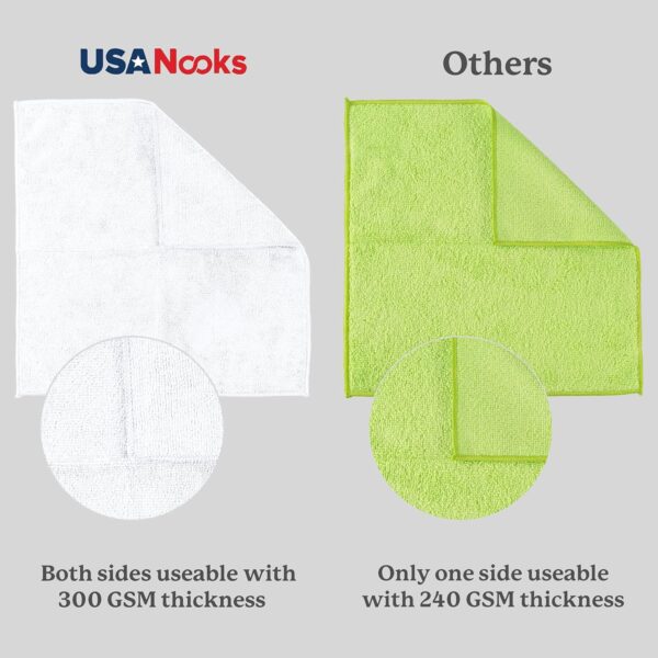 USANOOKS Microfiber Cleaning Cloth Grey - 12 Pcs (12.5"x12.5") - High Performance - 1200 Washes, Ultra Absorbent Microfiber Towel Weave Grime & Liquid for Streak-Free Mirror Shine - Car Washing Cloth - Image 38