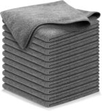 USANOOKS Microfiber Cleaning Cloth Grey - 12 Pcs (12.5"x12.5") - High Performance - 1200 Washes, Ultra Absorbent Microfiber Towel Weave Grime & Liquid for Streak-Free Mirror Shine - Car Washing Cloth - Image 21