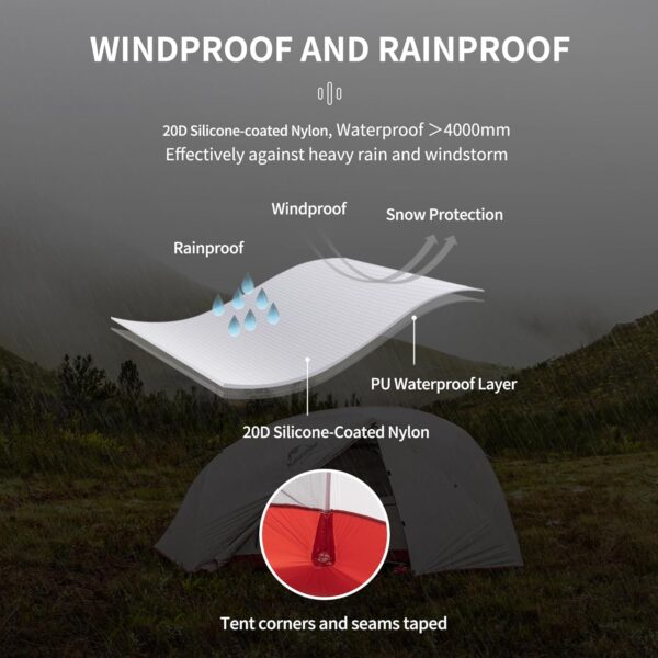 Star-River 2 person Ultralight Backpacking Tent - Image 3