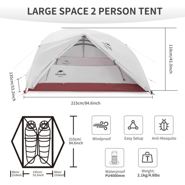 Star-River 2 person Ultralight Backpacking Tent - Image 6
